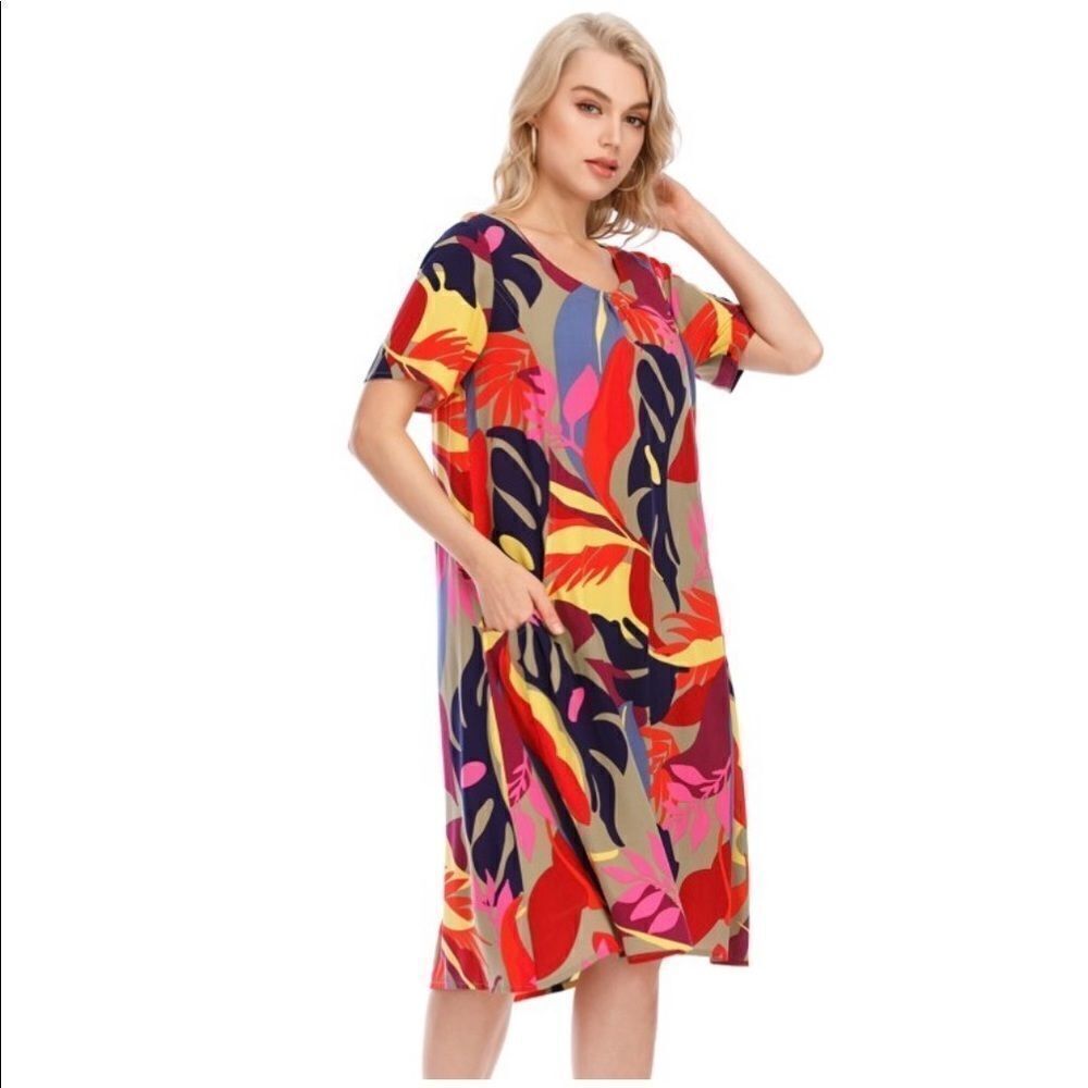 NWT Women M•Nollby Flowy Oversized Pocket Dress - Sz M